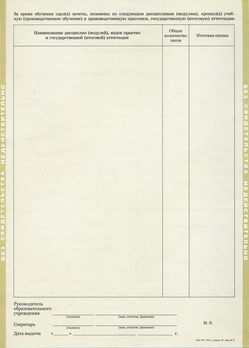 Свидетельство об уровне квалификации