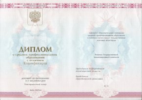 Диплом колледжа 2014-2022 года