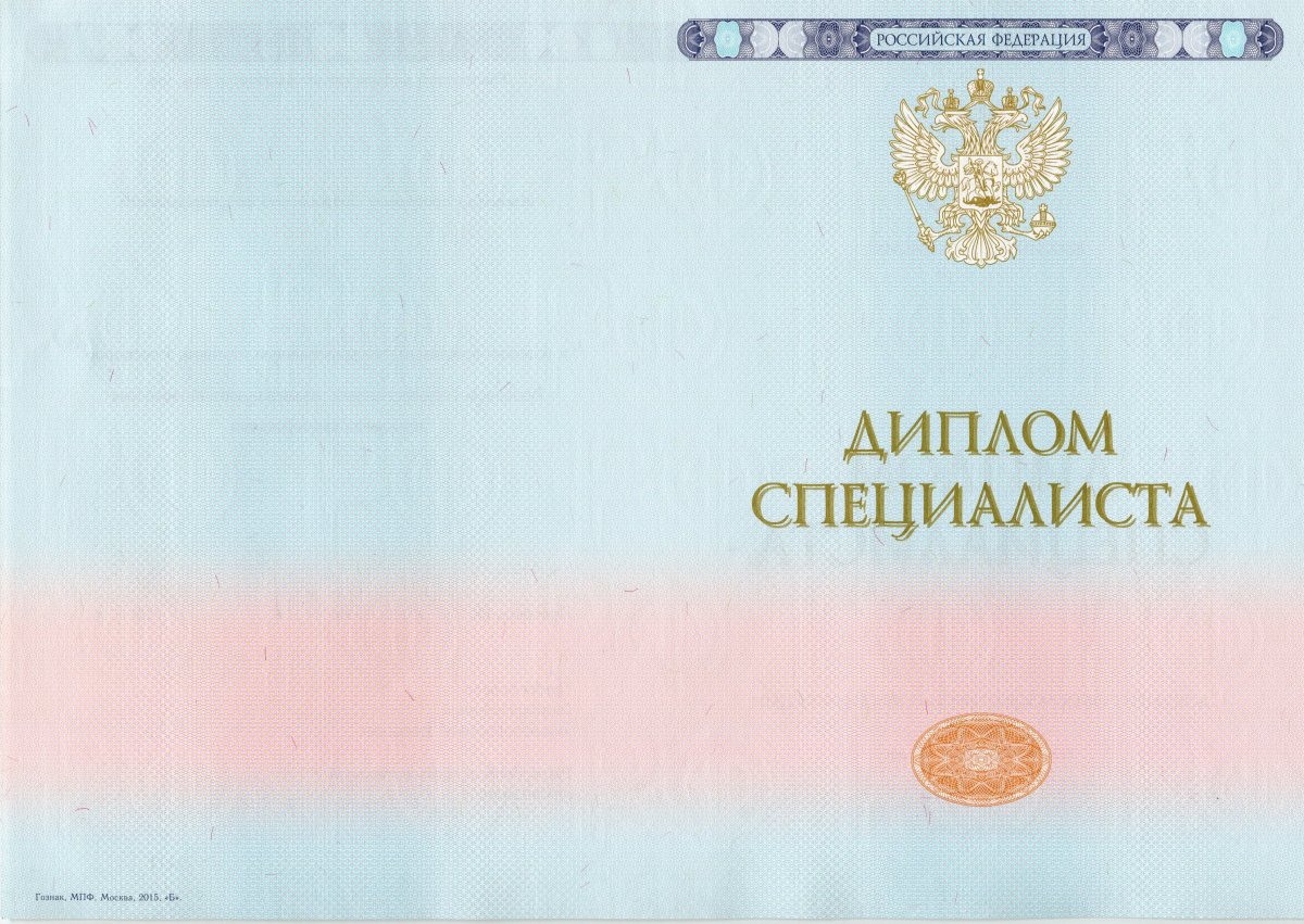 Диплом ВУЗа с 2014 по 2022 года (Гознак)