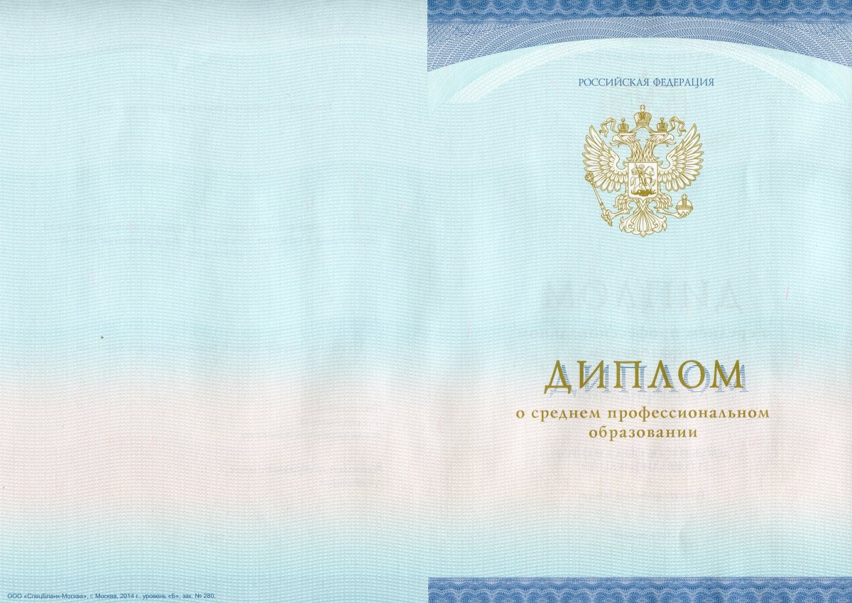 Диплом техникума 2014-2022 года