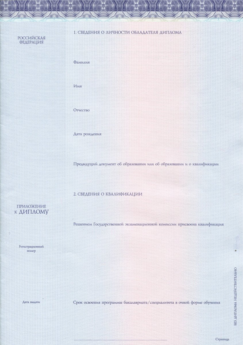 Диплом бакалавра с 2014 по 2022 года