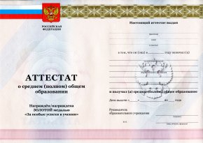 Аттестат за 11 класс 2010-2013 года с отличием