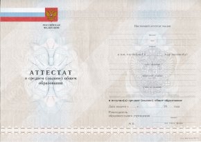 Аттестат за 11 класс 2010-2013 года