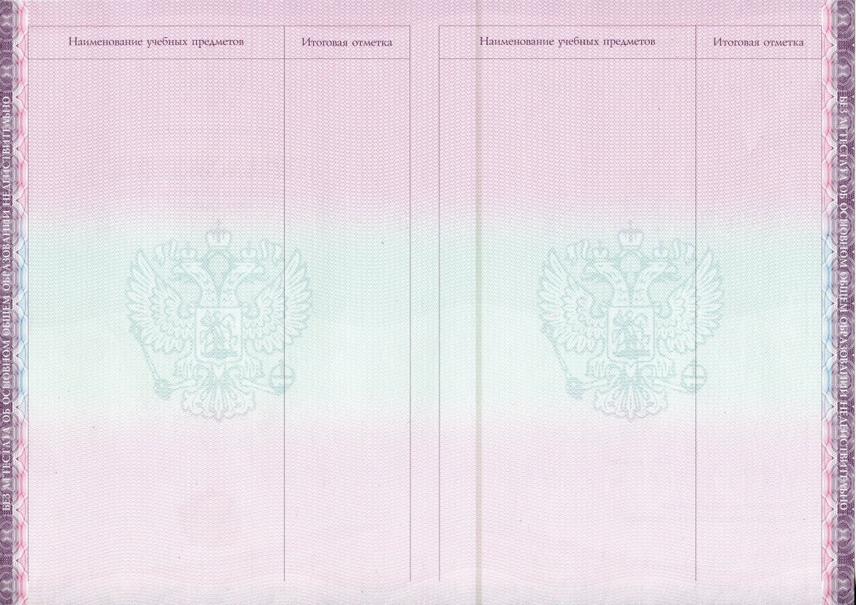 Аттестат нового образца за 9 класс с 2021 года QR код с отличием