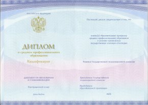 Диплом техникума 2014-2022 года